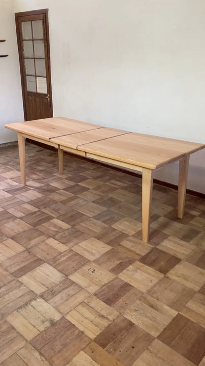 Mesa Rectangular Extensible - Madera de Roble Americano