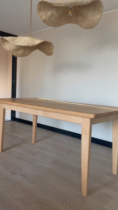 Mesa Rectangular Extensible - Madera de Roble Americano