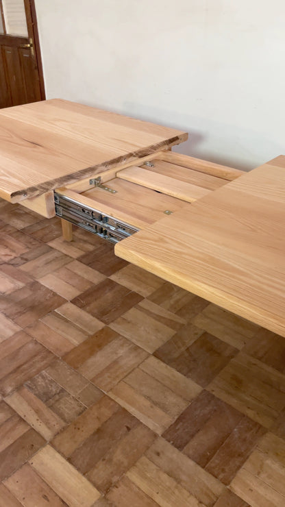 Mesa Rectangular Extensible - Madera de Roble Americano