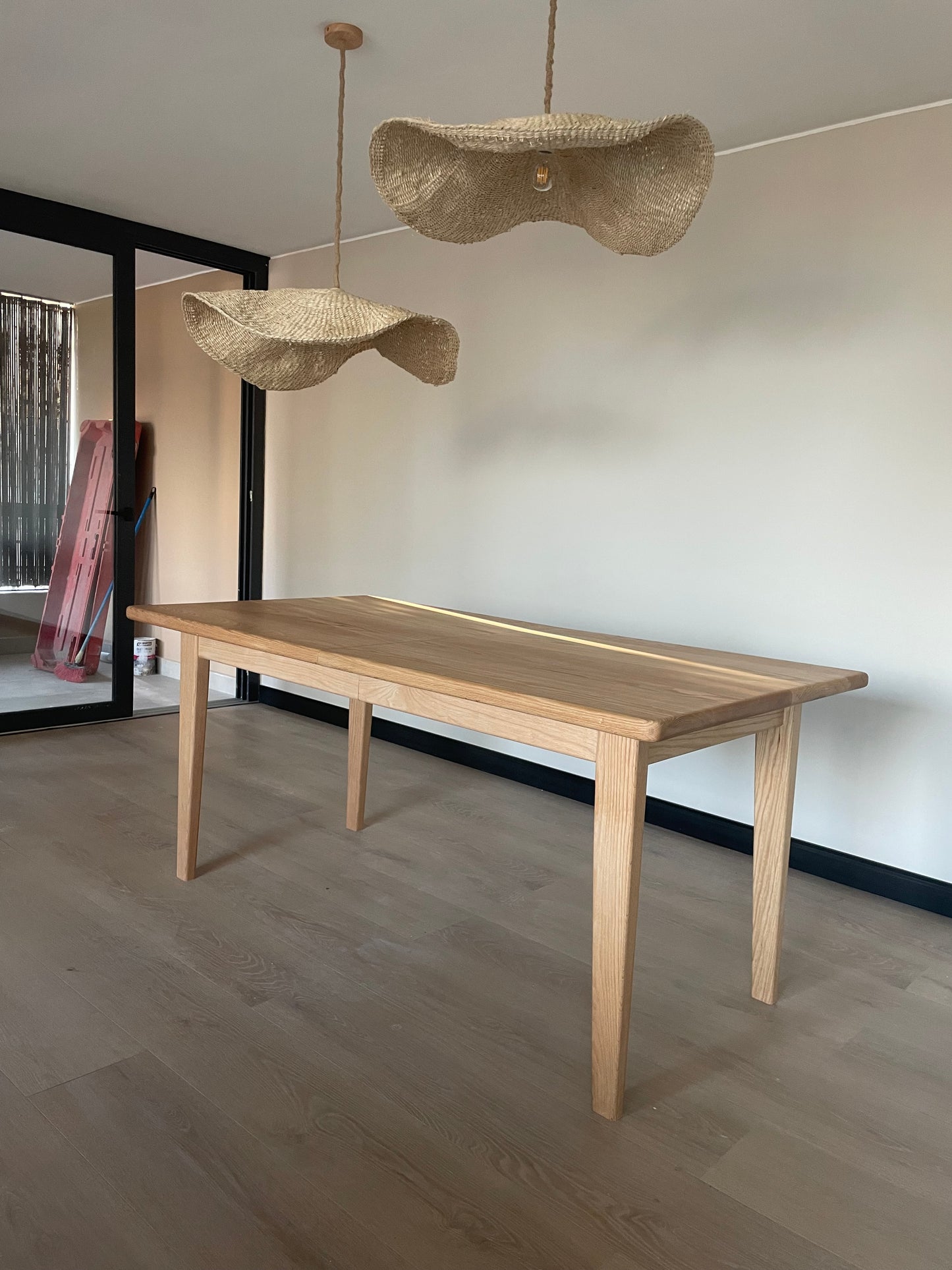 Mesa Rectangular Extensible - Madera de Roble Americano
