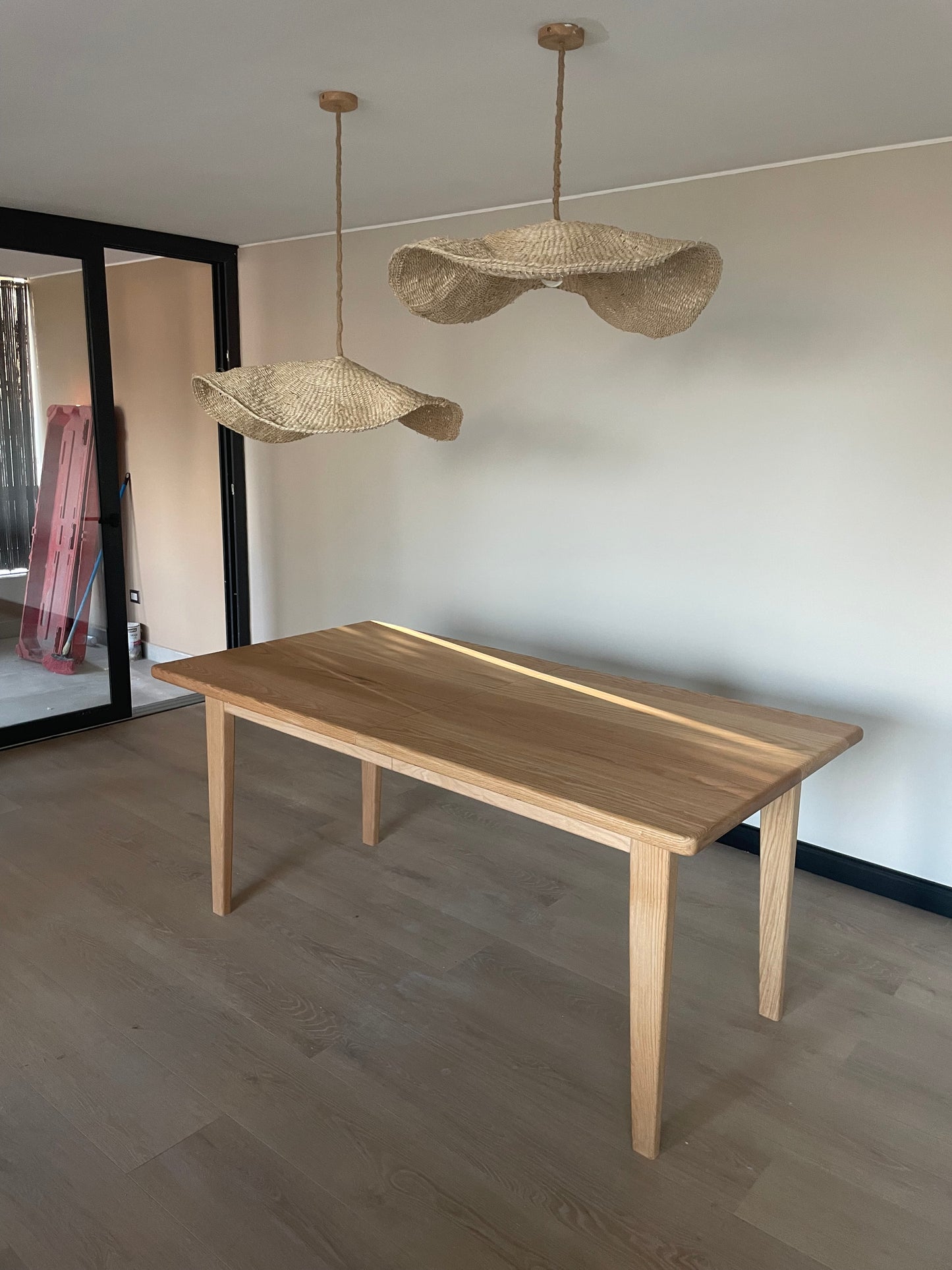 Mesa Rectangular Extensible - Madera de Roble Americano