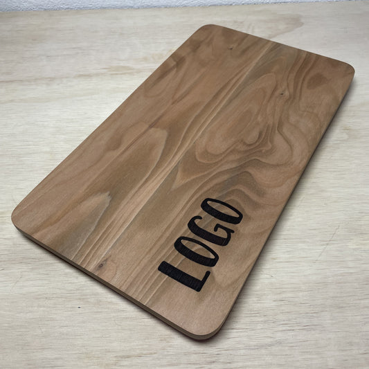 Bandeja Rectangular de Roble sin borde - 35x20 cm - con logo personalizado