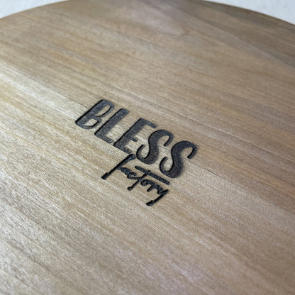 Bandeja Circular de madera Roble  | con Logo Grabado |  Diametro 25 cm