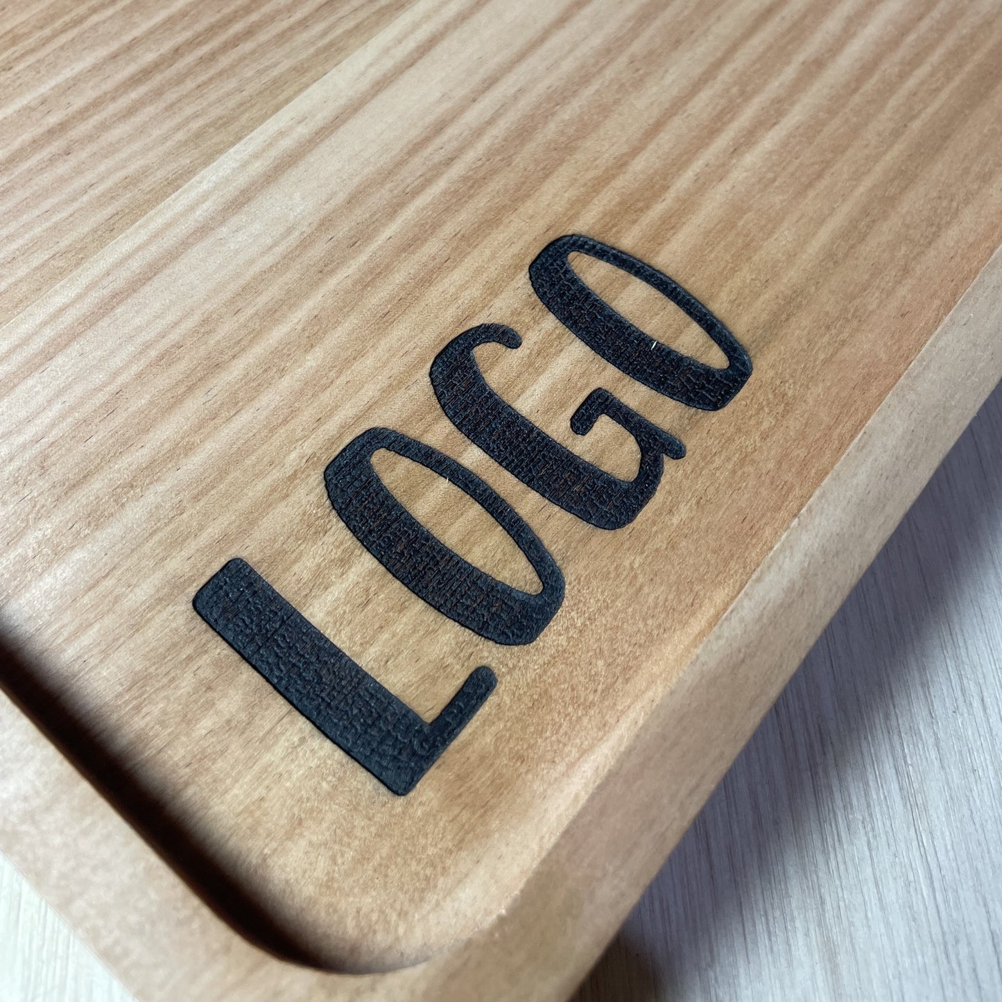 Bandeja Rectangular de Roble | con Grabado de Logo Personalizado | 35 x 20 cm