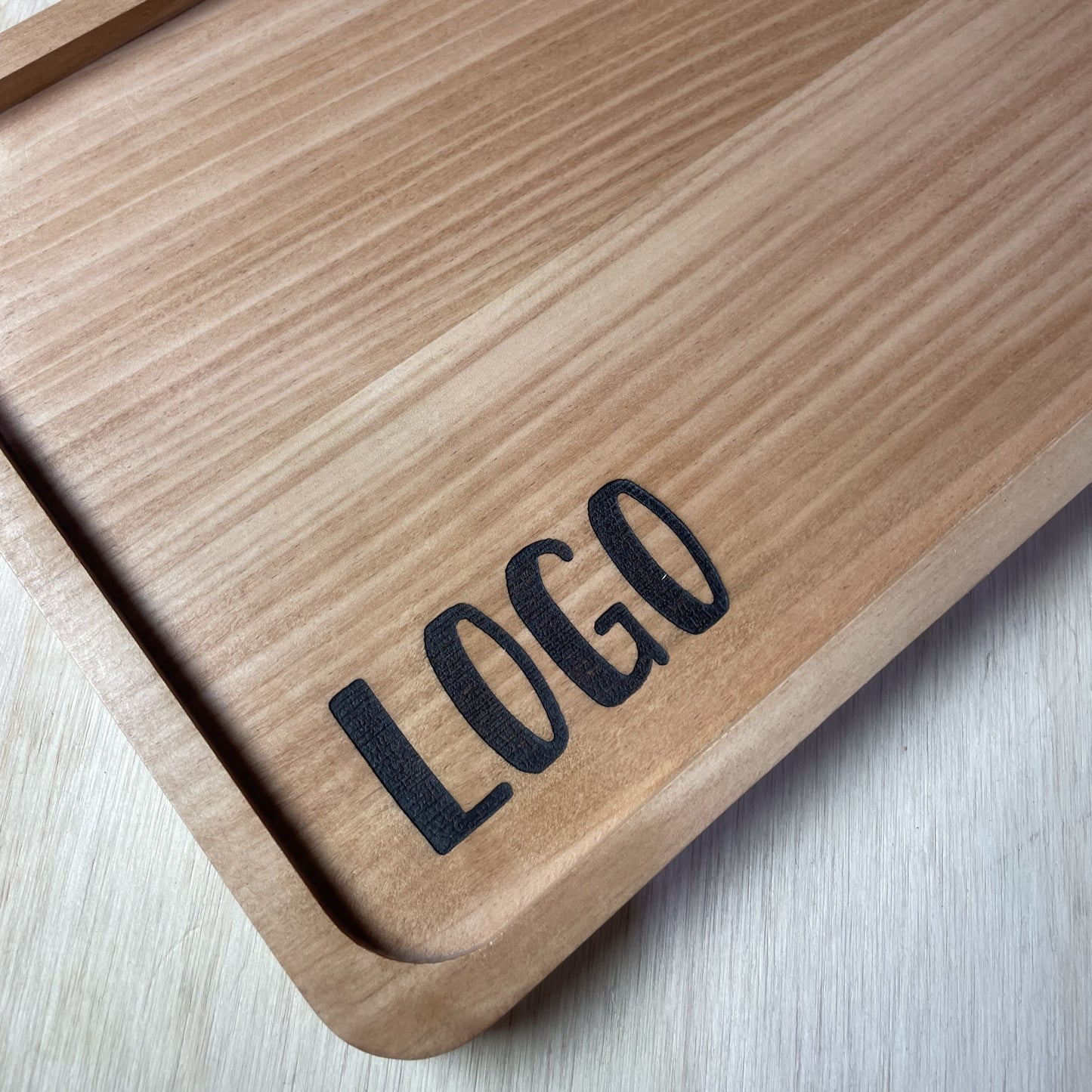 Bandeja Rectangular de Roble | con Grabado de Logo Personalizado | 35 x 20 cm